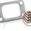 Tesnaao Turbocharger Turbine Flange Gasket Stainless Steel 2pcs Set-5